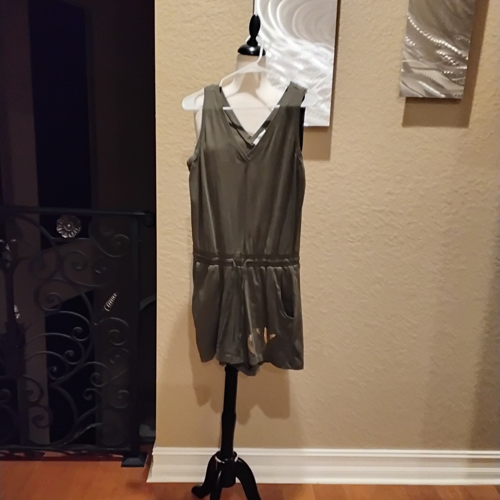 Calvin Klein Olive V-Neck Top
